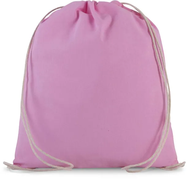  Mala pamučna torba s vezicama - Kimood Dark Pink Washed