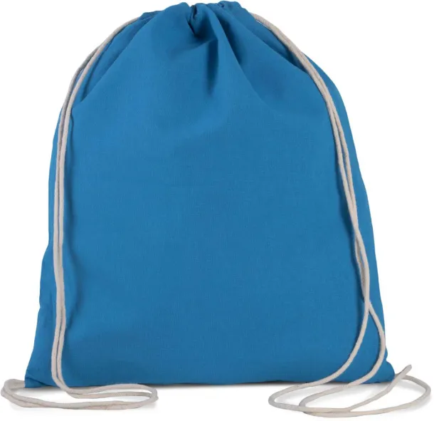  ORGANIC COTTON SMALL DRAWSTRING BAG - Kimood Tropical Blue