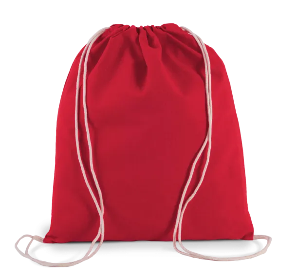  ORGANIC COTTON SMALL DRAWSTRING BAG - Kimood Hibiscus Red