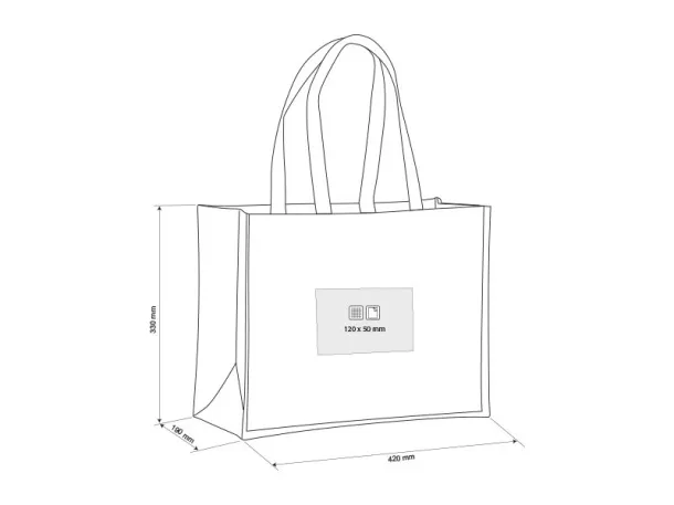 TAHITI cotton shopping bag - BRUNO Cream Bež