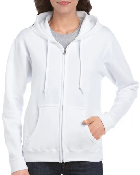  HEAVY BLEND™ LADIES' FULL ZIP HOODED SWEATSHIRT - Gildan White