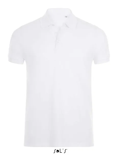  SOL'S PHOENIX MEN - COTTON-ELASTANE POLO SHIRT - SOL'S White