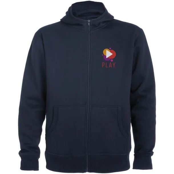 Montblanc unisex hoodie s punim patentnim zatvaračem, 280 g/m² - Roly Mornarski plava