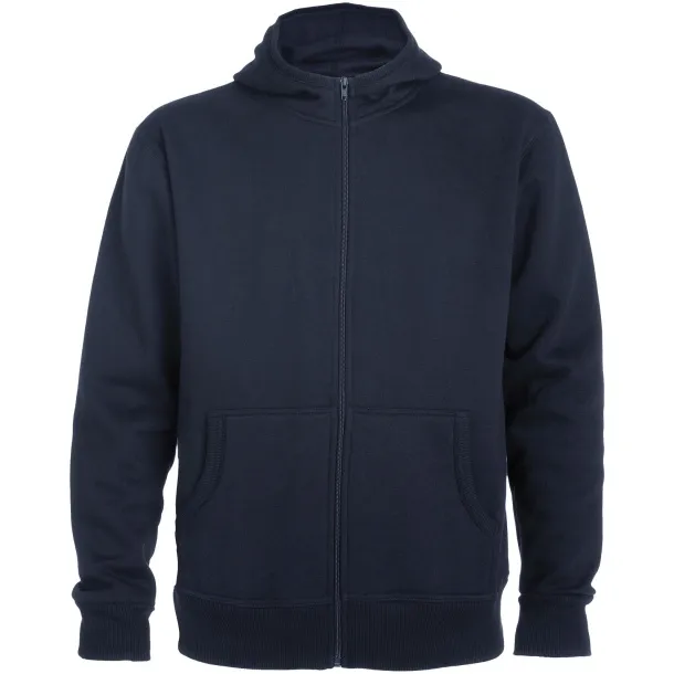 Montblanc unisex hoodie s punim patentnim zatvaračem, 280 g/m² - Roly Mornarski plava