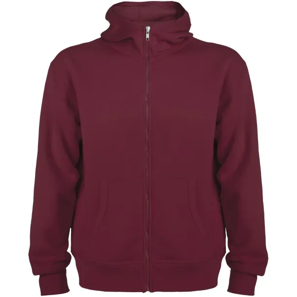 Montblanc unisex hoodie s punim patentnim zatvaračem, 280 g/m² - Roly Garnet