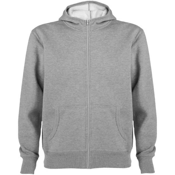 Montblanc unisex hoodie s punim patentnim zatvaračem, 280 g/m² - Roly Heather grey