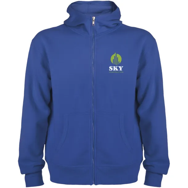 Montblanc unisex hoodie s punim patentnim zatvaračem, 280 g/m² - Roly Kraljevski plava