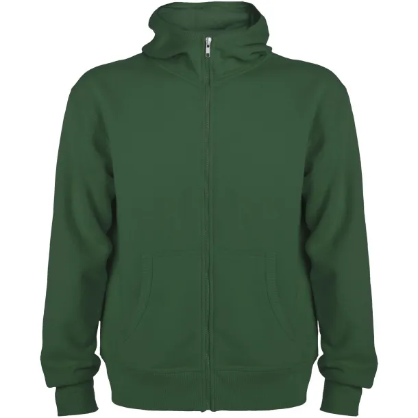 Montblanc unisex hoodie s punim patentnim zatvaračem, 280 g/m² - Roly Zelena