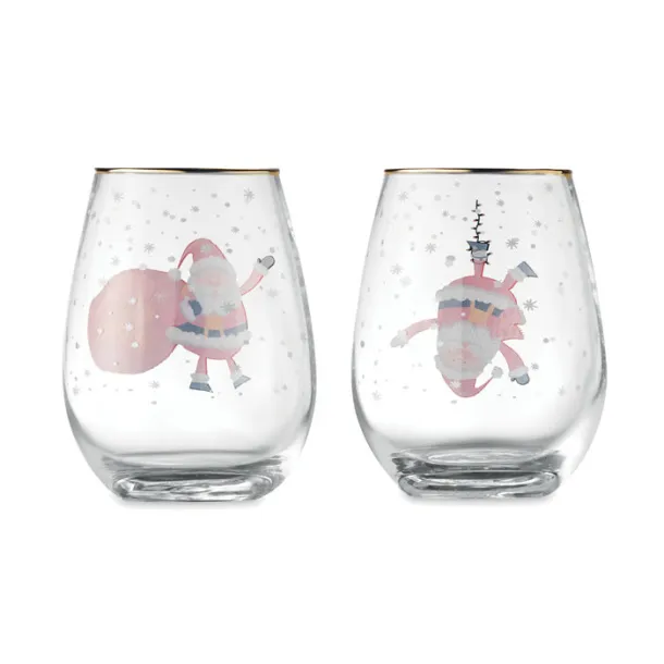 NOEL Set of 2 Christmas glasses White