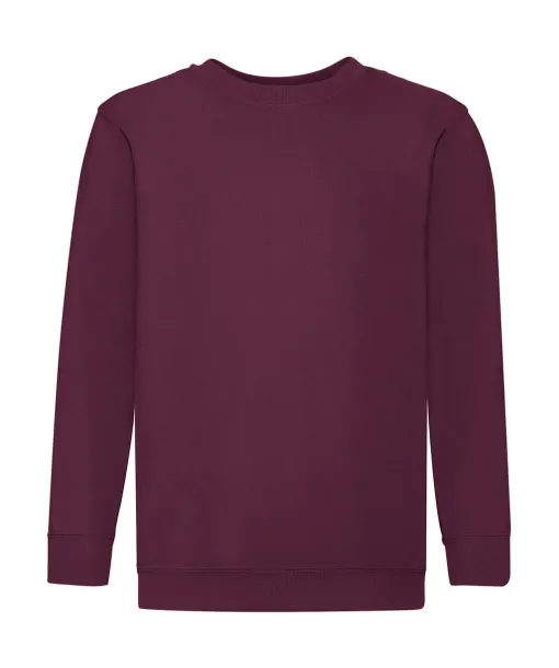  Klasični dječji pulover, 280 g/m² - Fruit of the Loom burgundac