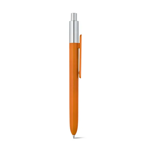 KIWU Chrome ABS ballpoint with shiny finish and top with chrome finish Orange