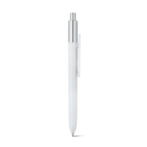 KIWU Chrome ABS ballpoint with shiny finish and top with chrome finish White