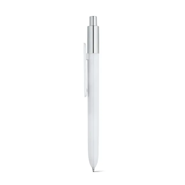 KIWU Chrome ABS ballpoint with shiny finish and top with chrome finish White