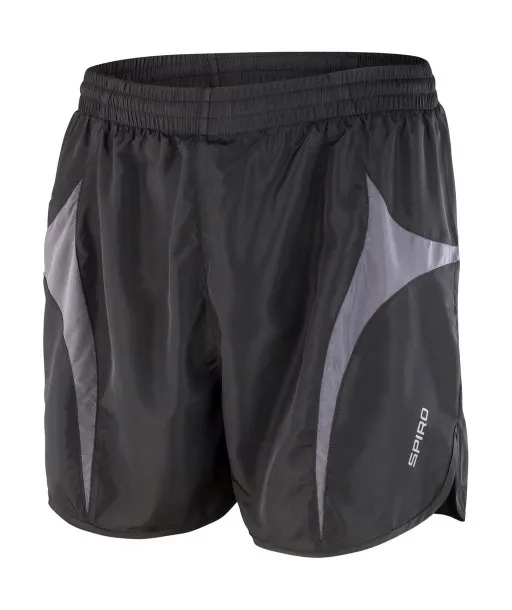  Unisex Micro Lite Running Shorts - Spiro Black Siva