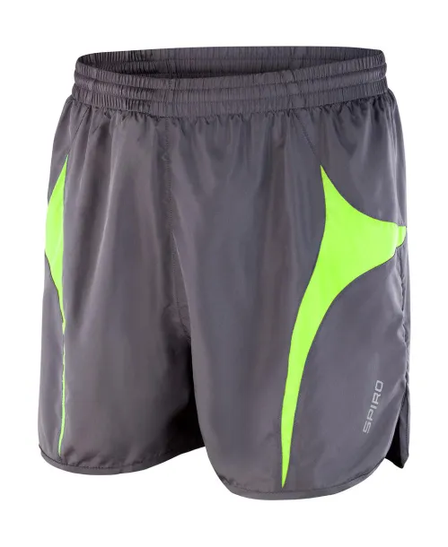  Unisex Micro Lite Running Shorts - Spiro Siva Lime