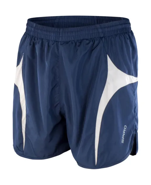  Unisex Micro Lite Running Shorts - Spiro Navy Bijela