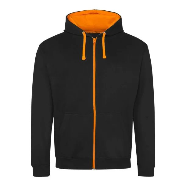  Sveučilišna hoodica s patentom, 280 g/m2 - Just Hoods Crna Squidgy Pumpkin