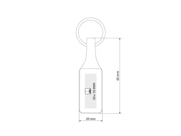 CORSO R metal key holder Kiwi