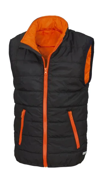  Junior/Youth Padded Bodywarmer - Result Core Black Narančasta