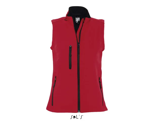  SOL'S RALLYE WOMEN - SLEEVELESS SOFTSHELL JACKET - SOL'S Pepper Red