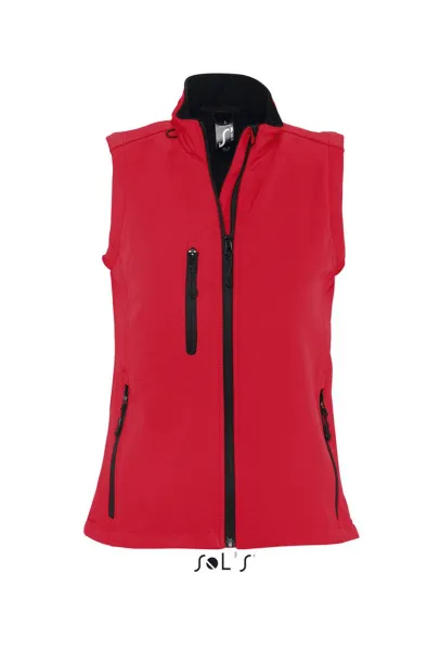  SOL'S RALLYE WOMEN - SLEEVELESS SOFTSHELL JACKET - SOL'S Pepper Red