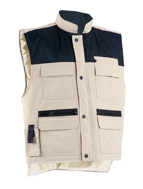 Valencia vest Beige Black