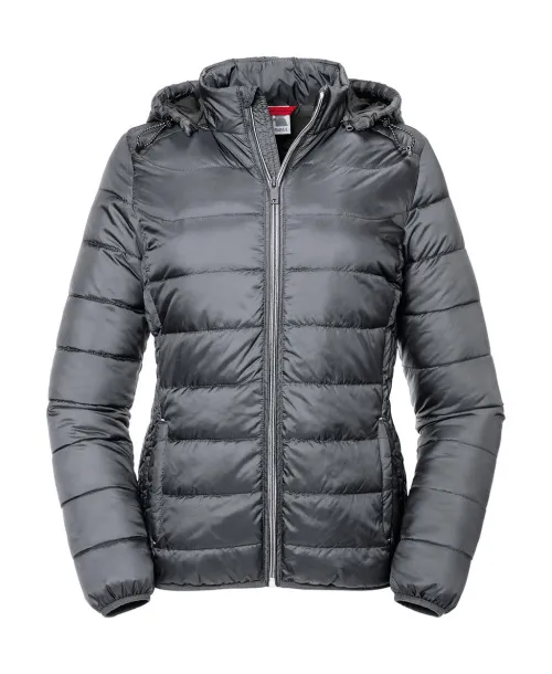  Ladies' Hooded Nano Jacket - Russell Athletic Iron Grey