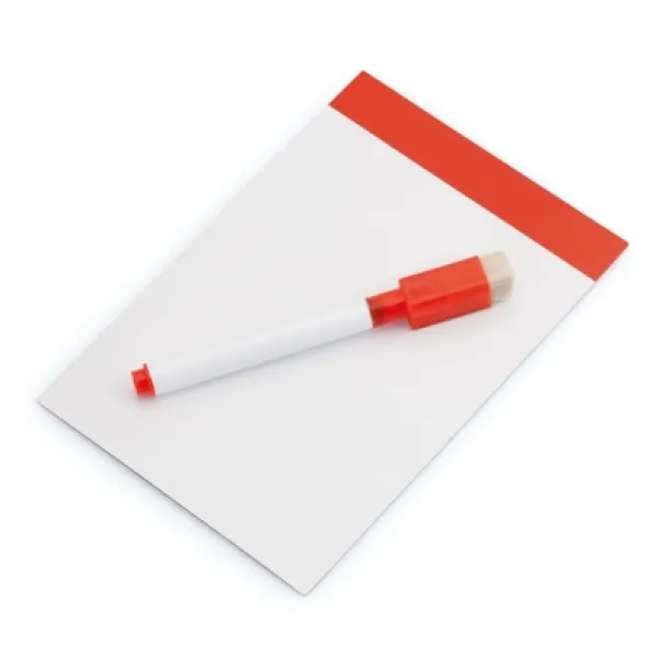  Magnetic writing board, marker with felt tip, eraser red