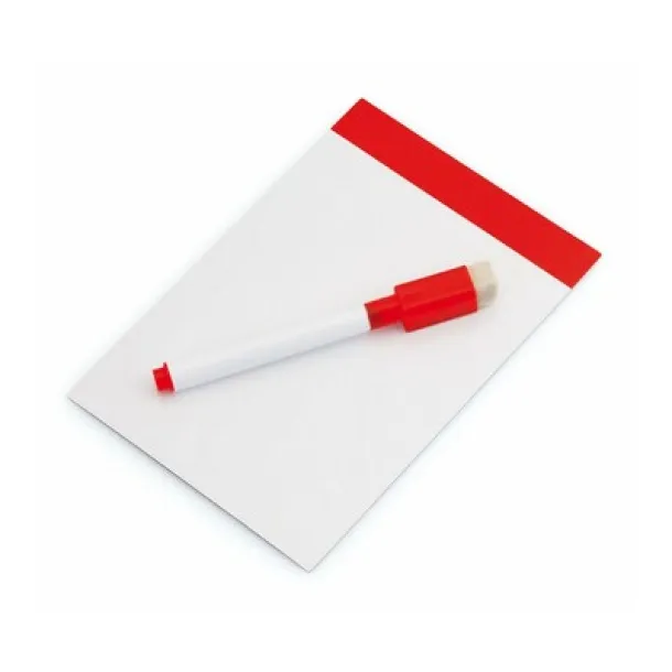  Magnetic writing board, marker with felt tip, eraser red