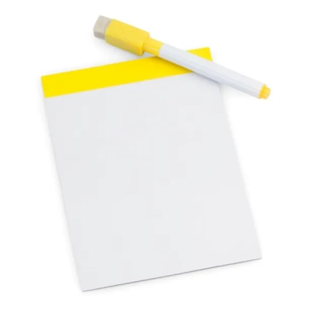  Magnetic writing board, marker with felt tip, eraser yellow