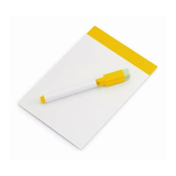  Magnetic writing board, marker with felt tip, eraser yellow