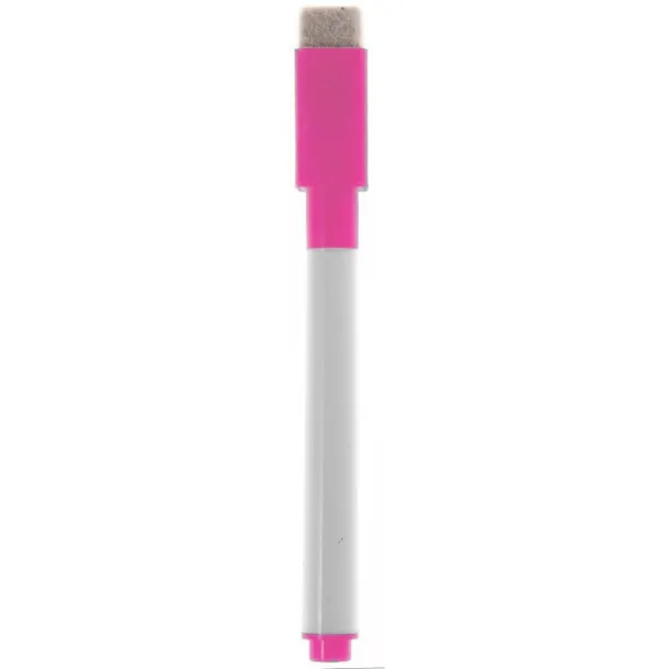  Magnetic writing board, marker with felt tip, eraser pink