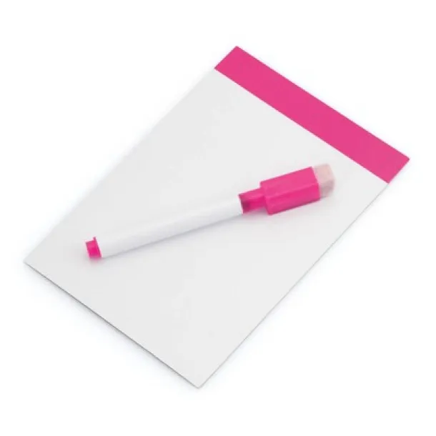  Magnetic writing board, marker with felt tip, eraser pink