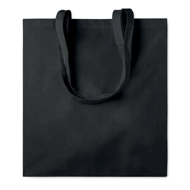 PORTOBELLO Cotton shopping bag w/ gusset Black