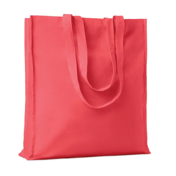 PORTOBELLO Cotton shopping bag w/ gusset Red