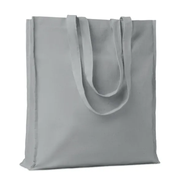 PORTOBELLO Cotton shopping bag w/ gusset Grey