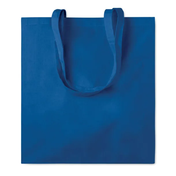 PORTOBELLO Cotton shopping bag w/ gusset Royal blue