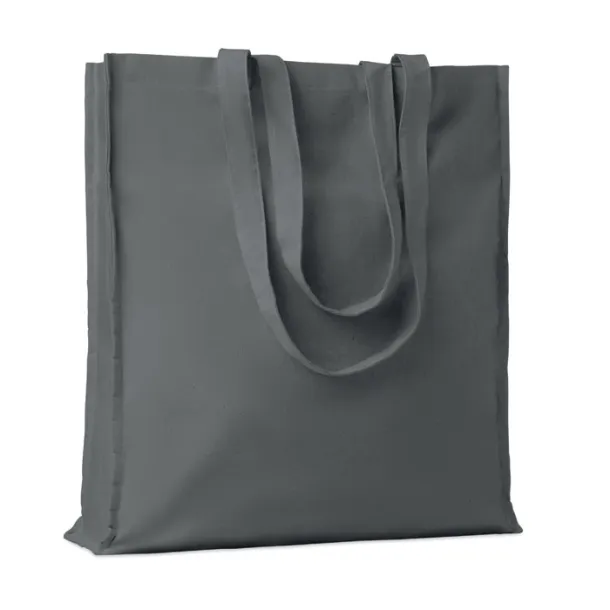 PORTOBELLO Cotton shopping bag w/ gusset stone grey