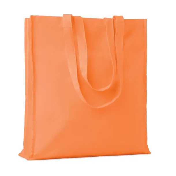 PORTOBELLO Cotton shopping bag w/ gusset Orange