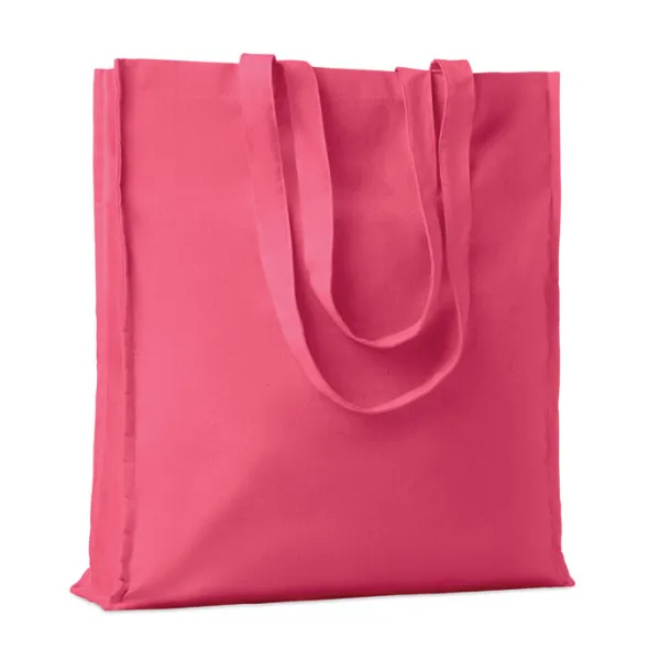 PORTOBELLO Cotton shopping bag w/ gusset Fuchsia