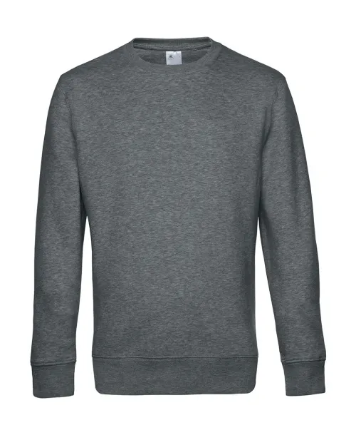  Pulover s okruglim izrezom, 280 g/m² - B&C Heather Mid Grey