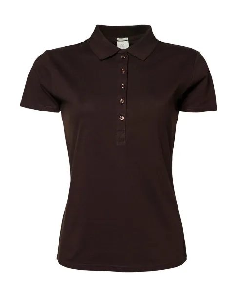  Ladies Luxury Stretch Polo - Tee Jays Chocolate