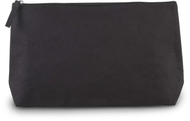  COTTON CANVAS TOILETRY BAG - Kimood Black