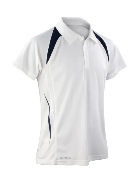  Muška sportska polo majica, 145 g/m² - Spiro Bijela Mornarsko plava
