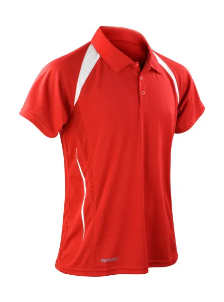  Muška sportska polo majica, 145 g/m² - Spiro Crvena Bijela