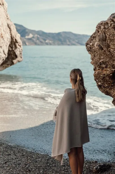  VINGA Tolo hamam terry towel - Vinga grey, off white 11-0606 TPG