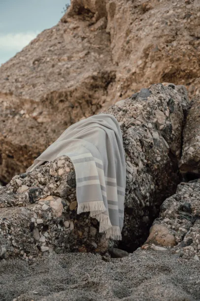  VINGA Tolo ručnik od hammam frotira - Vinga grey, off white 11-0606 TPG