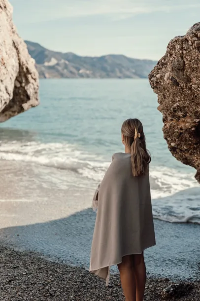  VINGA Tolo ručnik od hammam frotira - Vinga grey, off white 11-0606 TPG