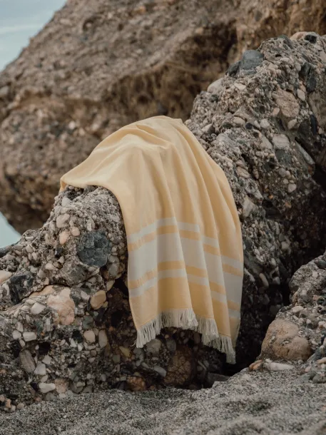  VINGA Tolo hamam terry towel - Vinga yellow, off white 11-0606 TPG