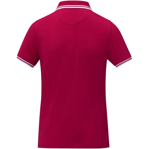 Amarago short sleeve women's tipping polo - Elevate Life Red